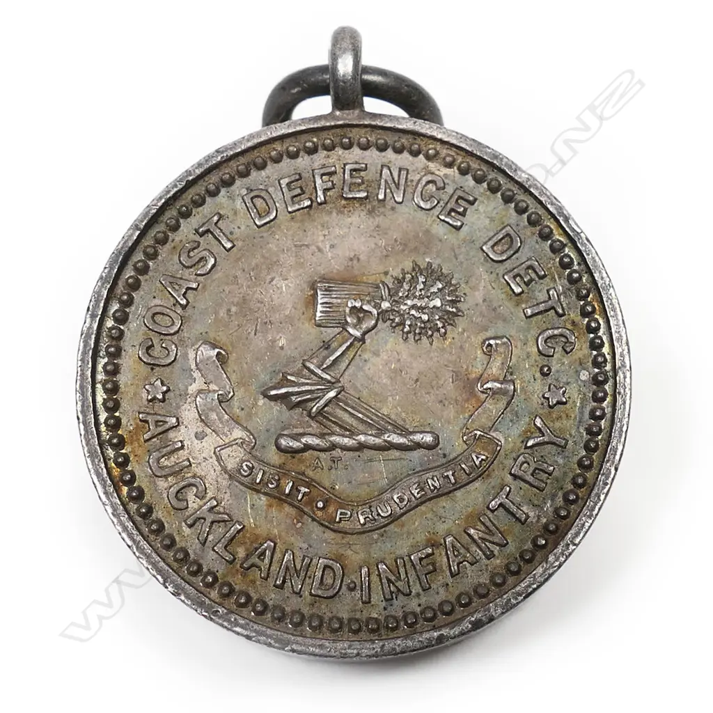 Anton Teutenberg Auckland Infantry Takapuna silver medal 1915, Image 1++
